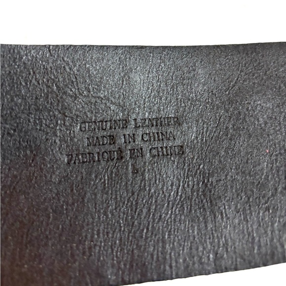 Anthropologie Black leather & suede Belt with Pink and Gold Accents - Picture 5 of 5